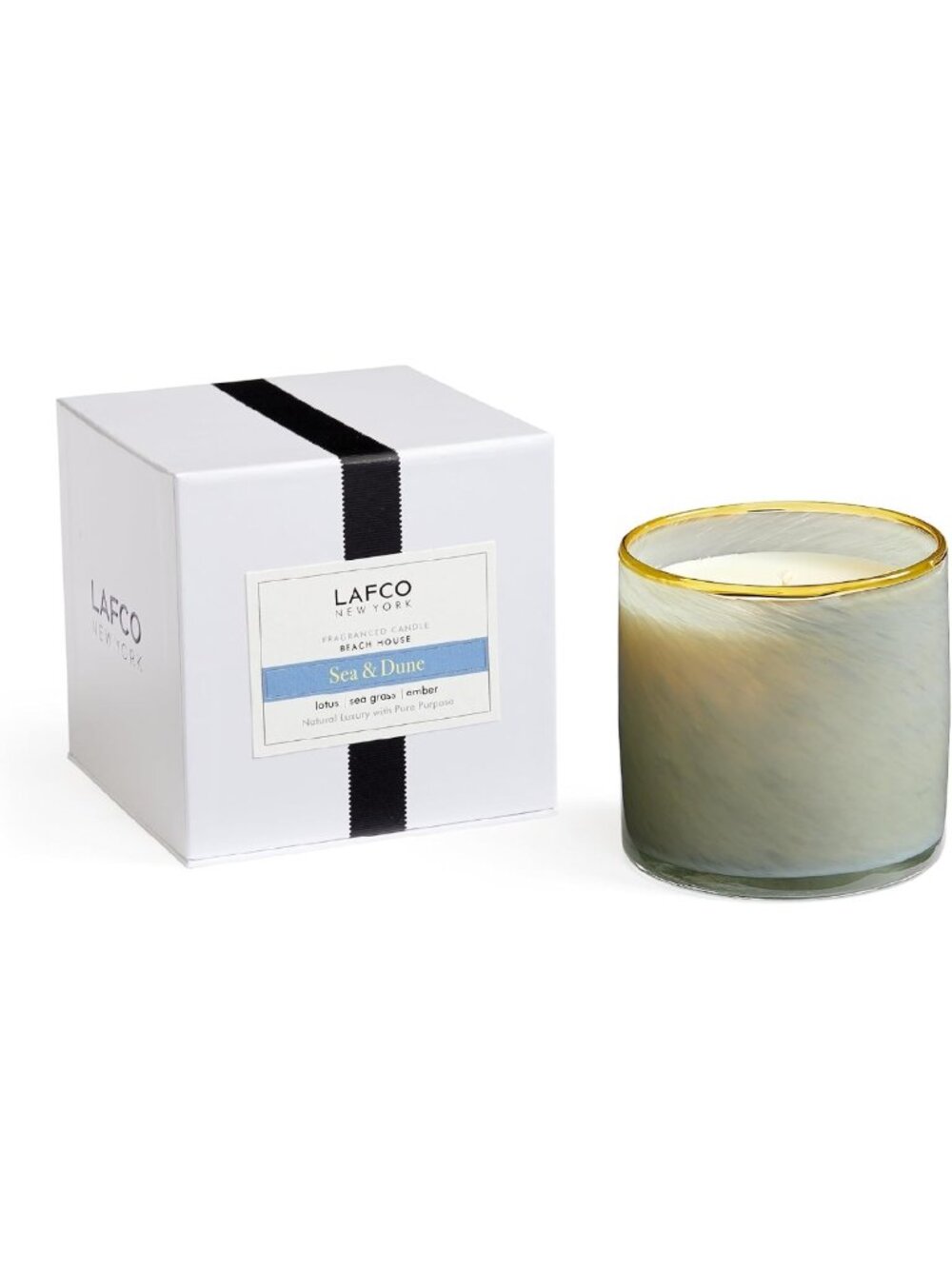 Sea & Dune Scented Candle - 15.5 oz, 90-Hour Burn, Reusable Glass Vessel